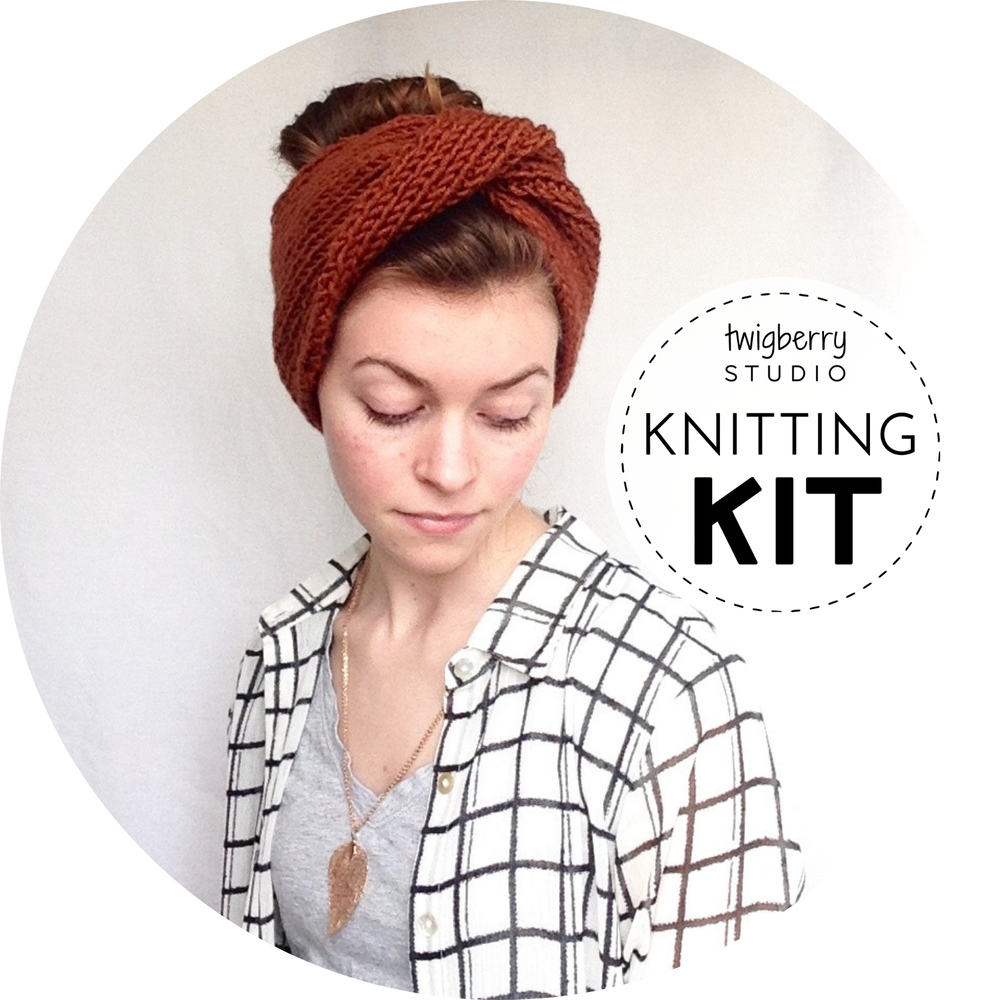 Chic Twisted Turban KNITTING KIT + VIDEO CLASS — TwigBerryStudio